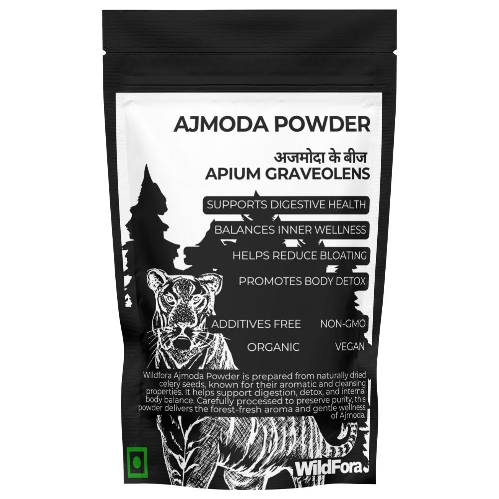 Ajmoda Powder, Wildfora Ajmoda, Celery Seed Powder, Ajmoda Churna, Apium graveolens, Herbal Ajmoda Powder, Ajmoda for cooking, Ajmoda Seeds Powder, Indian Celery Powder, Wild Forest Herbal Ajmoda, Ajmoda Celery Powder
