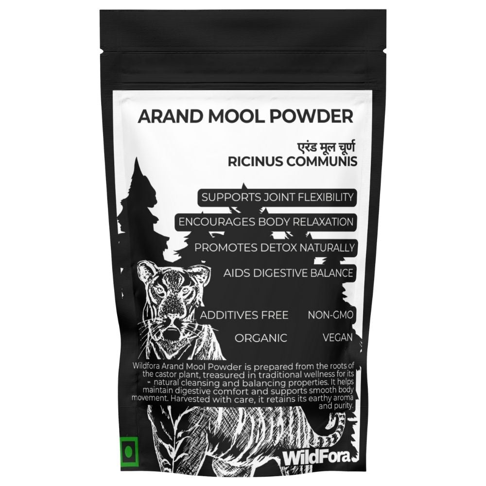 Arand Mool Powder, Wildfora Arand Mool Powder, Erand Mool Powder, Arandi Jadd Powder, Castor Root Powder, Ricinus communis Root Powder, Wild Forest Herbal Product, Organic Castor Root Powder, Wildfora Herbal Product, Arand Churna, Erand Churna, Natural Root Powder, Wildfora Erand Powder, Ayurvedic Root Powder, Herbal Wildforest Product.