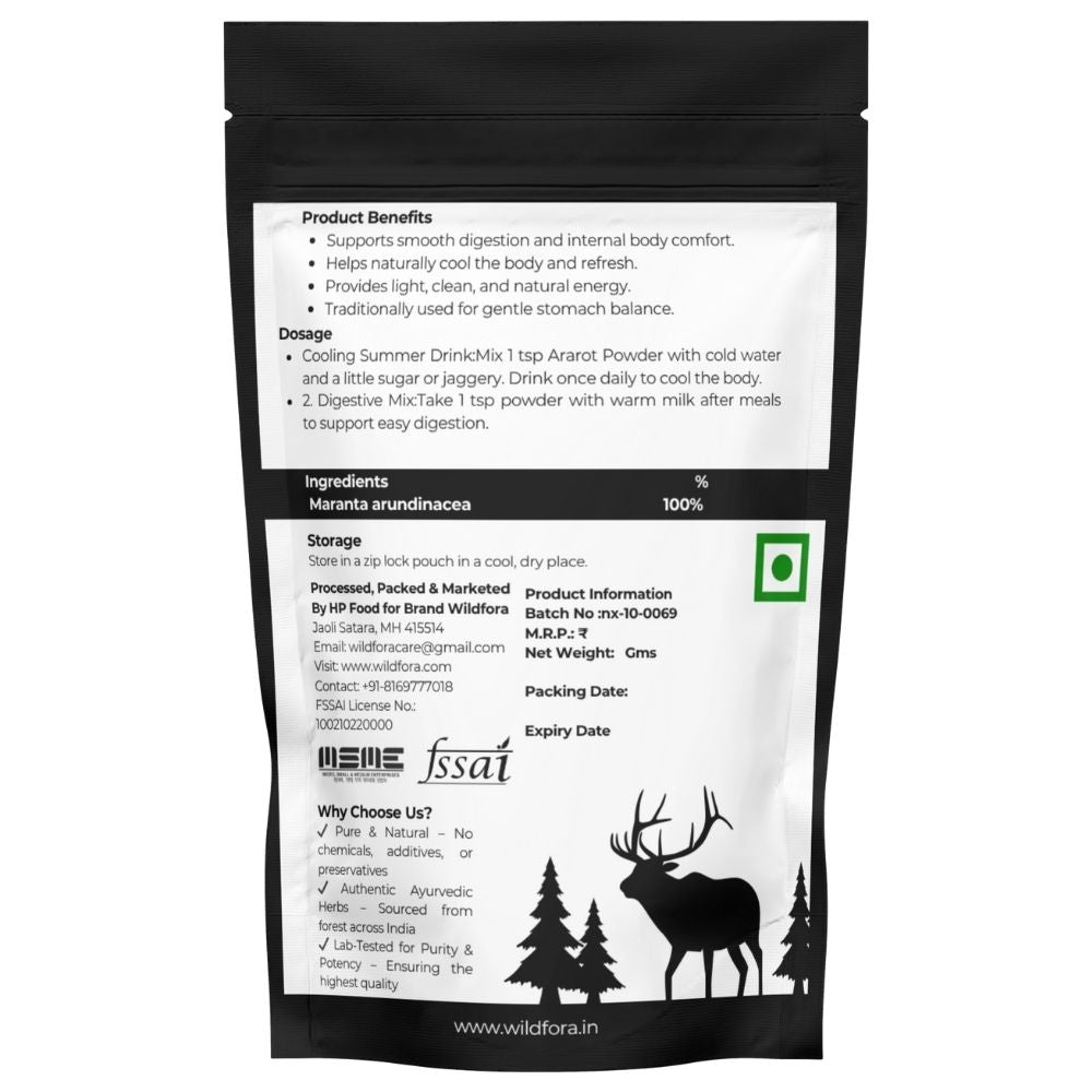 Araroat Powder, Wildfora Arrowroot Powder, Ararot Powder, अरारोट पाउडर, Arrowroot Flour, Natural Arrowroot, Maranta arundinacea, Wild Forest Arrowroot, Organic Ararot Powder, Wildfora Herbal Product, Gluten-Free Thickener, Natural Thickening Agent, Ararot Maida, Wildfora Araroat Powder, Pure Arrowroot Powder, Herbal Food Ingredient.