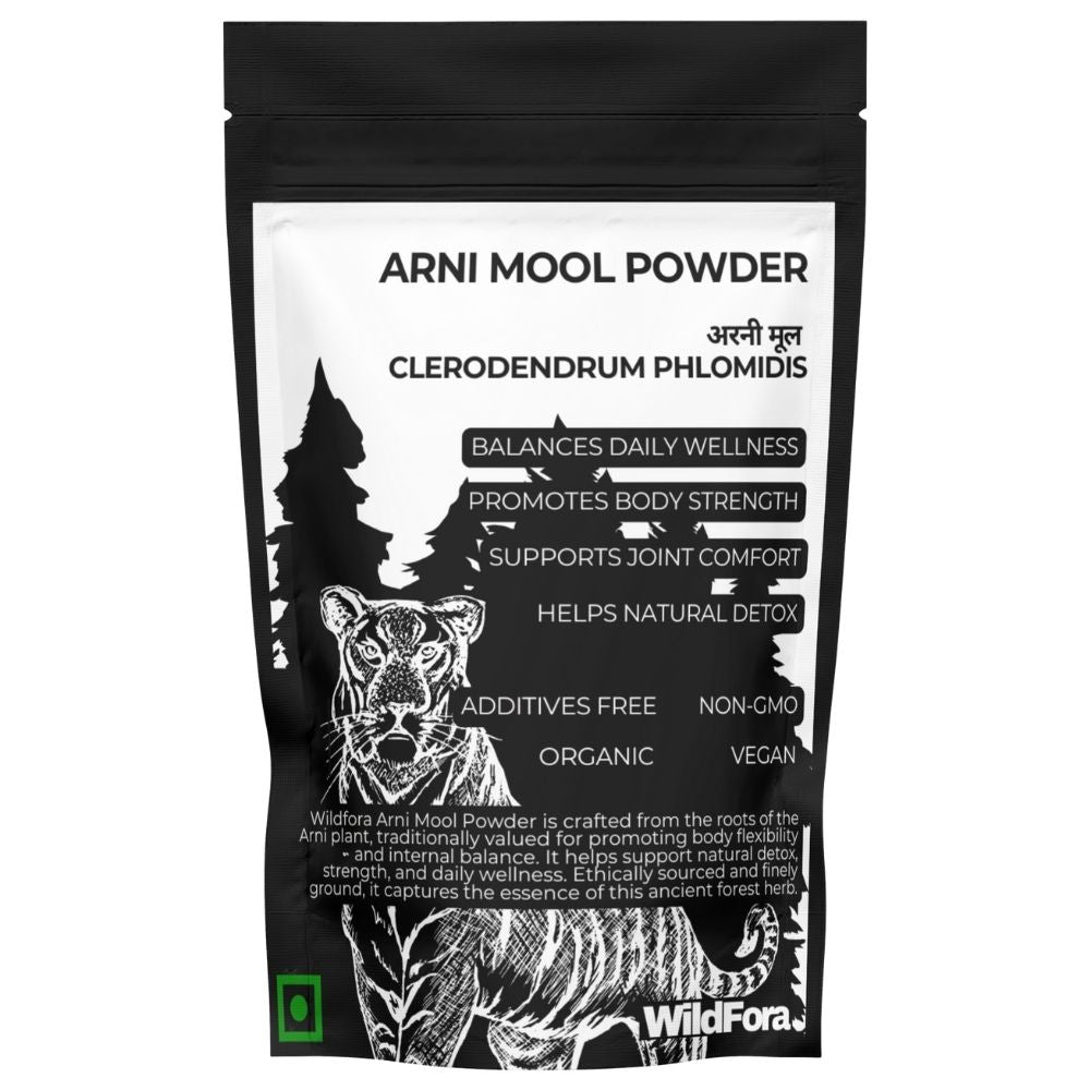 Arni Mool Powder, Wildfora Arni Mool Powder, Arani Root Powder, Agnimanth Powder, Agnimanth Root Powder, Clerodendrum phlomidis, अरनी मूल पाउडर, Arni Churna, Arni Mool Churna, Herbal Root Powder, Wild Forest Herbal, Wildfora Herbal Product, Agnimanth Churna, Arani Mool Powder, Wildfora Agnimanth, Organic Arni Powder, Natural Herbal Powder.
