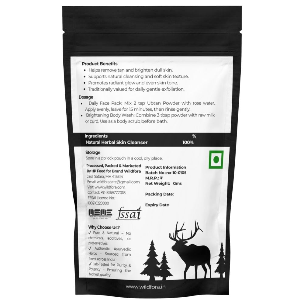 Wildfora Ayurvedic Ubtan Powder, Ayurvedic Ubtan Powder, Natural Tan Removal Ubtan, Skin Brightening Powder, Herbal Ubtan Powder, Wildfora Body Wash Powder, Wildforest Ubtan, Organic Herbal Cleanser, Wildfora Ubtan, Herbal Skin Care, Ayurvedic Ubtan for Men, Ubtan for Women, Natural Skin Glow Powder, Wildfora Tan Removal, Forest Inspired Ubtan.