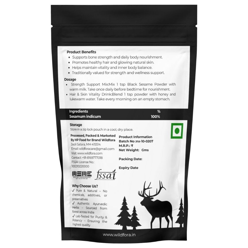 Wildfora Black Sesame Seed Powder, Kala Til Powder, Ellu Powder, Til Churna, Gingelly Powder, Wildfora Til Powder, Wildforest Sesame Churna, Organic Black Sesame, Natural Til Powder, Wildfora Herbal Product, Wildfora Sesame Powder, Wild Forest Til Powder, Sesame Churna, Til Seed Churna, Wildfora Traditional Sesame, Wildfora Organic Til Powder.