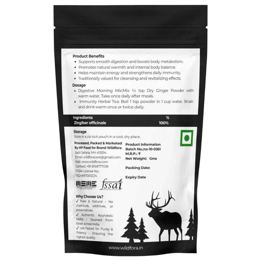 Wildfora Dry Ginger Powder, सूखी अदरक पाउडर, Sukhi Adrak Powder, Sonth Powder, Dry Ginger Powder, Herbal Ginger Powder, Wildfora Herbal Product, Natural Forest Spice, Wildforest Ginger Powder, Organic Ginger Powder, Wildfora Natural Product, Forest Inspired Spice Powder, Herbal Kitchen Blend, Dried Ginger Churna.