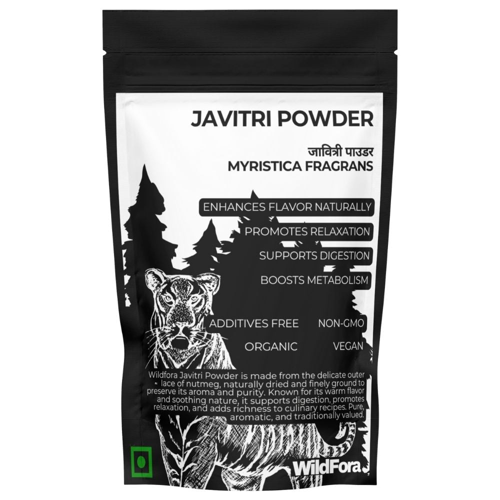 Wildfora Javitri Powder, Javitri Powder, Mace Churna, Ground Javitri, Japatri Powder, Herbal Mace Powder, Natural Javitri Churna, Wildfora Herbal Products, Forest Javitri Powder, Pure Mace Powder, Myristica fragrans mace powder, Organic Javitri Powder, Premium Javitri Powder.