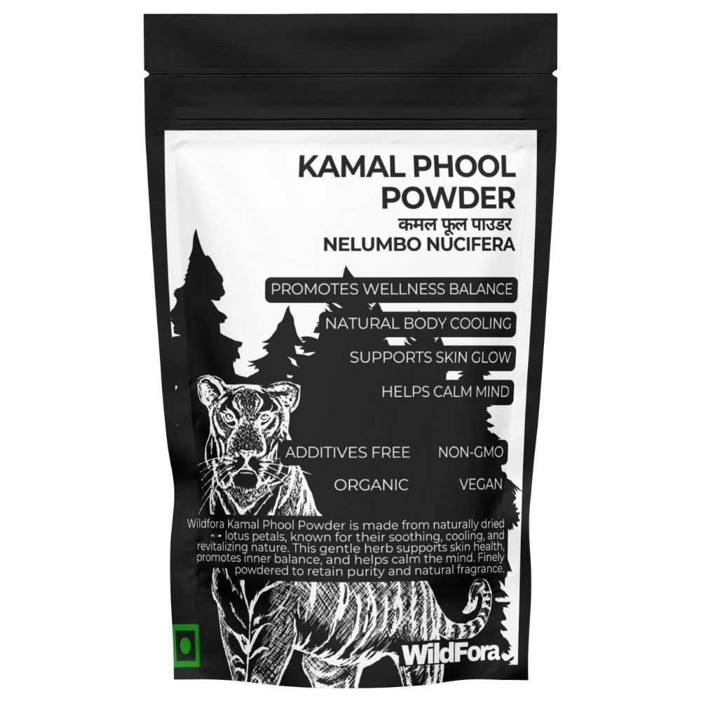 Kamal Phool Powder, Lotus Flower Powder, Dried Lotus Powder, Kamal Ka Phool Powder, Nelumbo Nucifera Powder, Wildfora Kamal Phool, Lotus Petal Powder, Floral Herbal Powder.