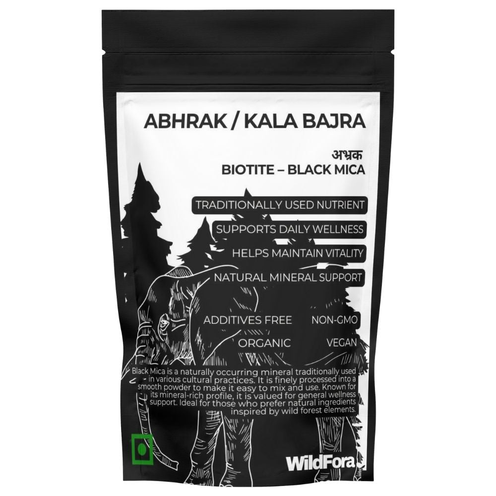 Abhrak, Abhrak powder, Kala Bajra, Black Mica, अभ्रक, Wildfora Abhrak, Wildfora Black Mica, natural mica powder, forest inspired mica, herbal mica, mineral inspired herb, Wildfora products